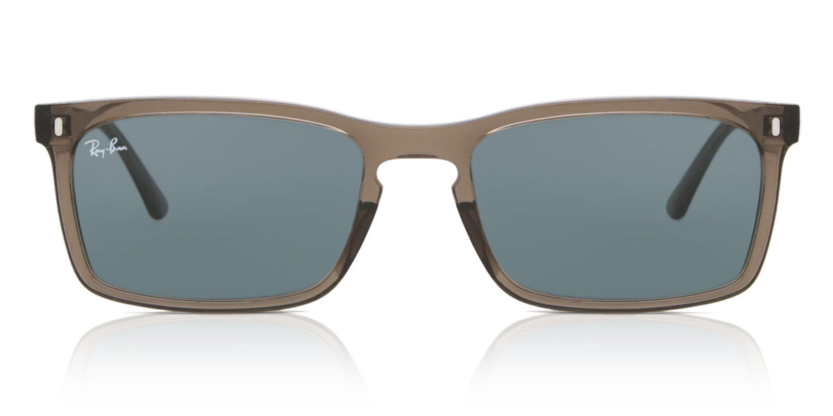 Ray-Ban RB4435 6765R5 Rectangle Transparent Brown Sunglasses ...