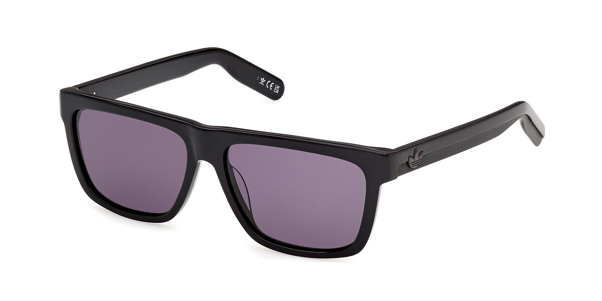 Adidas Originals OR0147 01A Square Shiny Black Sunglasses ...