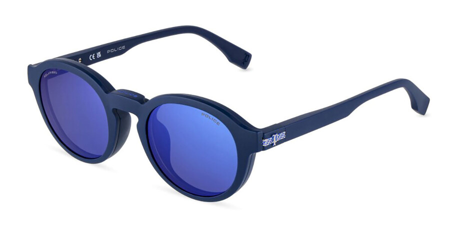 Police UK181 GRIND JR 2 With Clip-On Kids U43Z Square Matte Blue ...